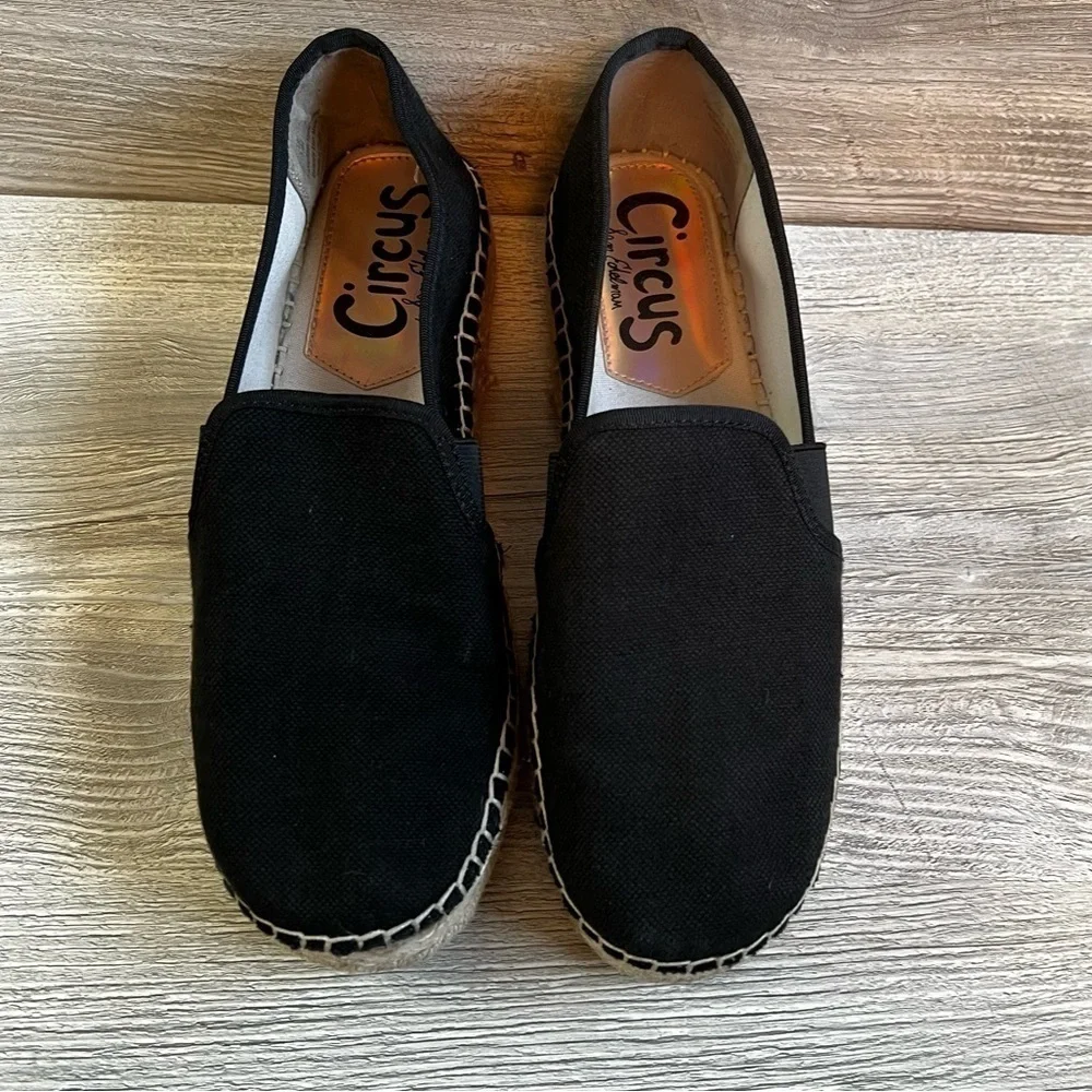 Circus by Sam Edelman Christina black canvas espadrilles size 10
